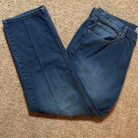 Ruff Hewn Men’s jeans tag shows 38 X 30, see my measurements, good cond - Picture 2 of 7